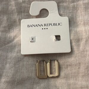 Banana Republic Gold Rectangular Earrings